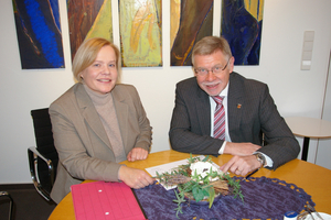 Trafen sich nun zum turnusmäßigen Informationsaustausch: Barbara Ossyra und Konrad Püning